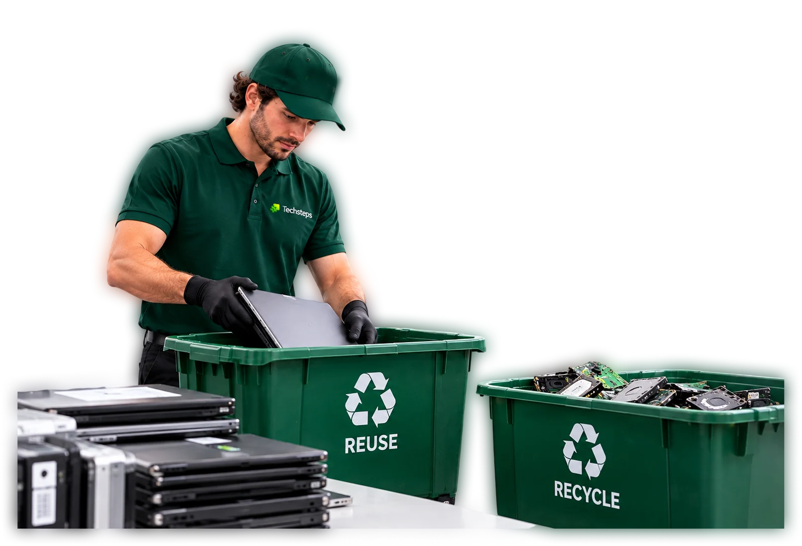 Zero-landfill closed-loop sorting and responsible component recycling